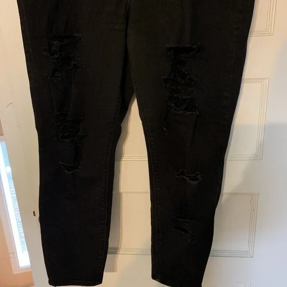 Asos Curve High Rise Ripped Skinny Jeans - Picture 4 of 9